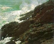 Winslow Homer High Cliff, Coast of Maine oil on canvas